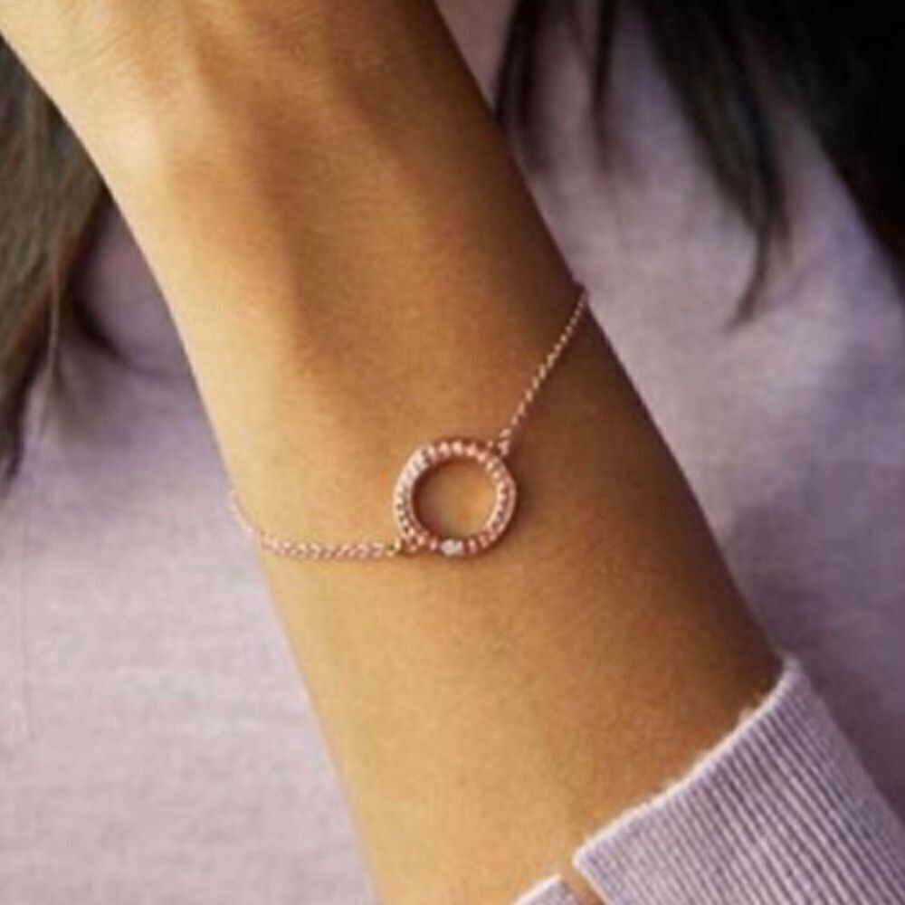 ADORE | Signature Organic Circle Bracelet | Rose Gold | 6 1/2” Adjustable